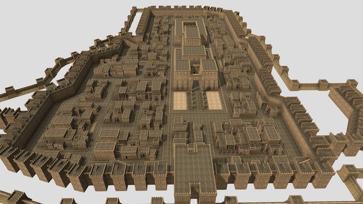 historic Ancient Egyptian City 3D Model