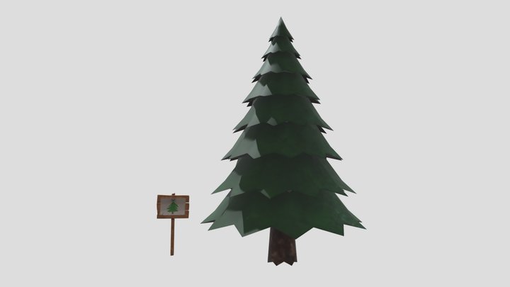 Gorilla Tag Pine Tree Assets – Gratis 3D-model STL