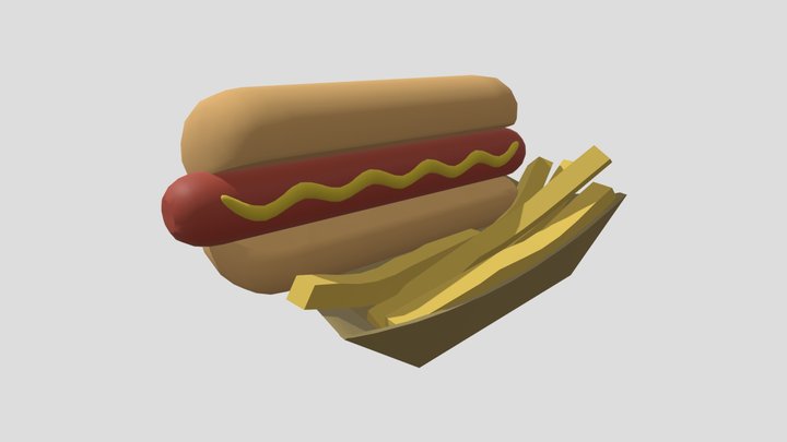 Hot Dog 3D Model