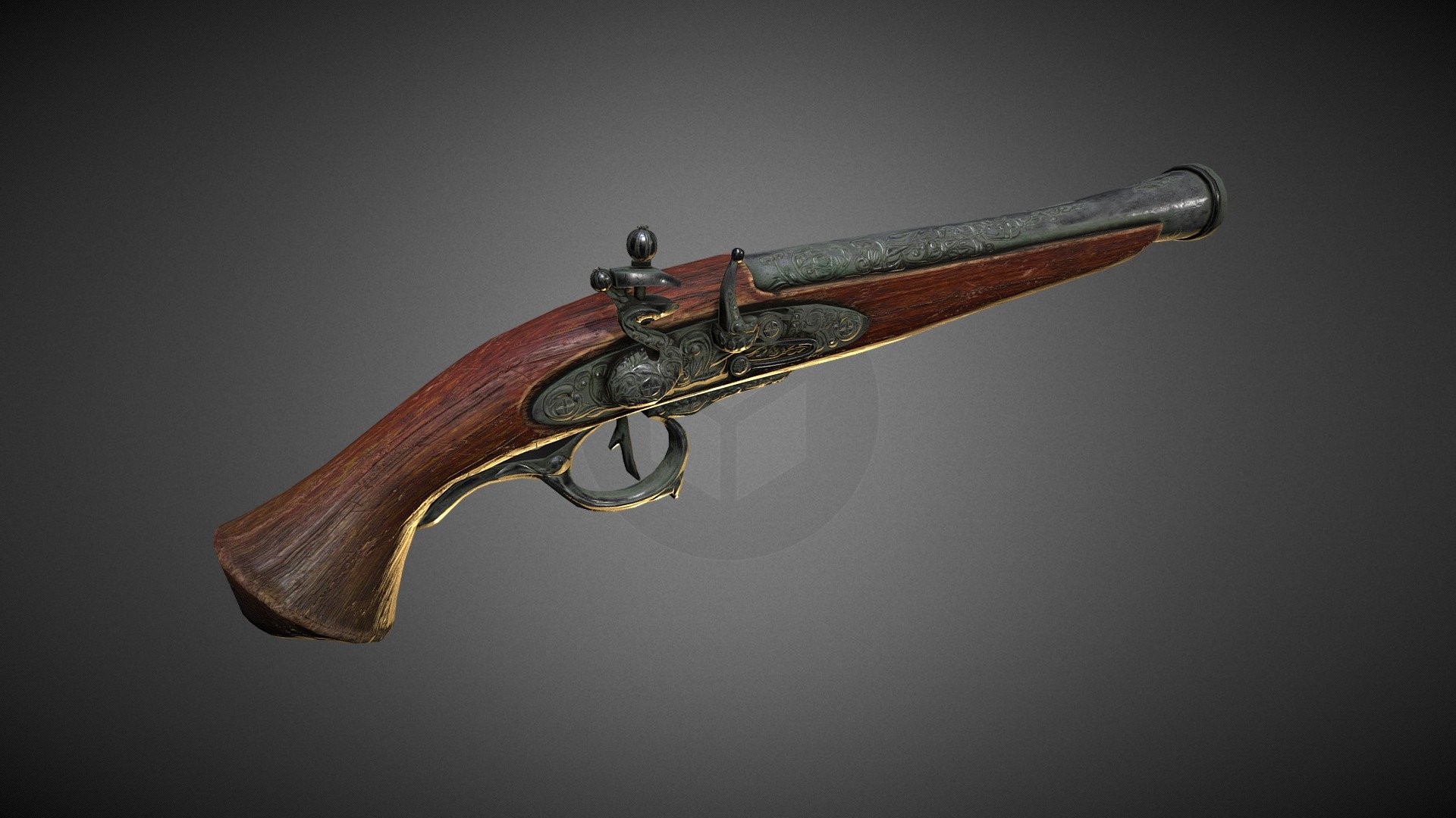 Pistol_Assasin`s creed - 3D model by Feraponta [5ac193e] - Sketchfab