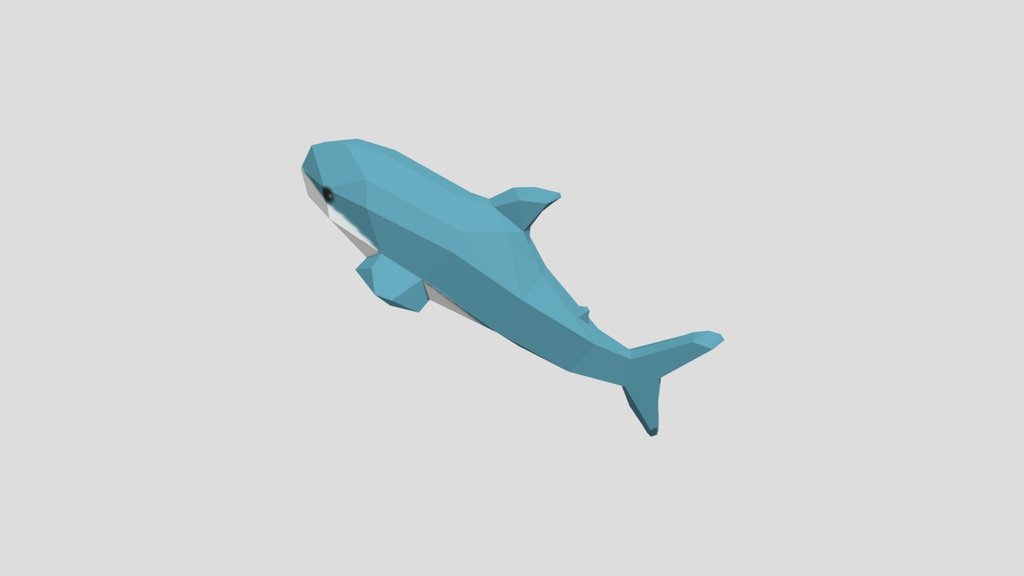 Low Poly Blåhaj