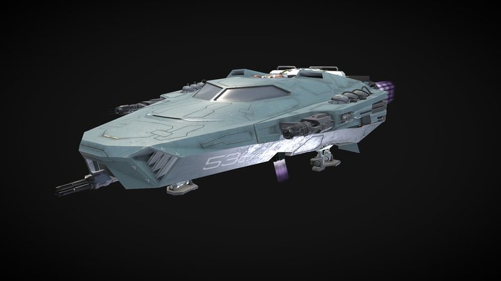 Spaceship Fighter 3D Model