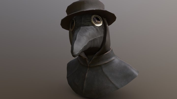 Plague Doctor bust 3D Model