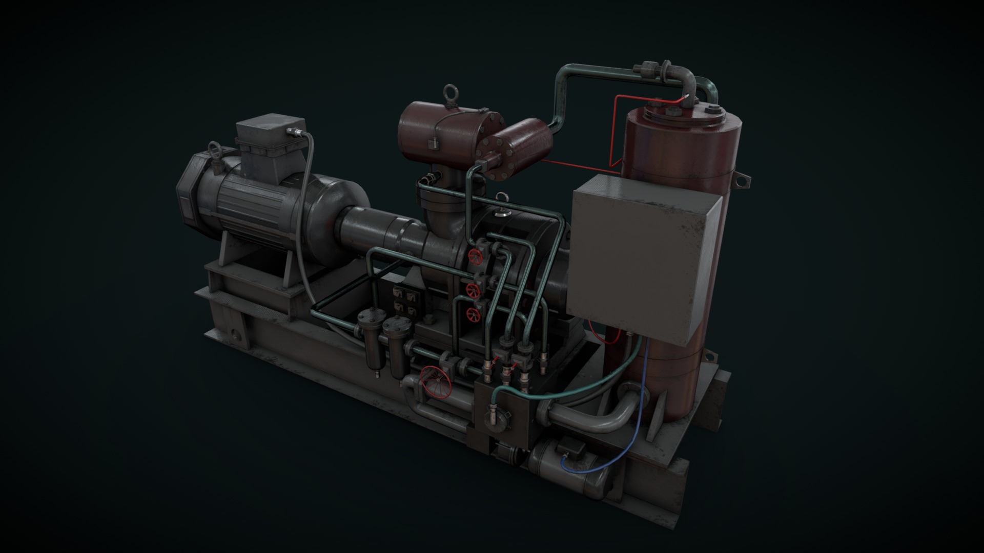 3D model Machinery device - This is a 3D model of the Machinery device. The 3D model is about a machine on the white cover.