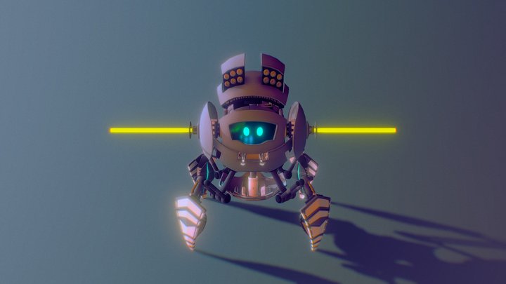 Moon Bot 3D Model