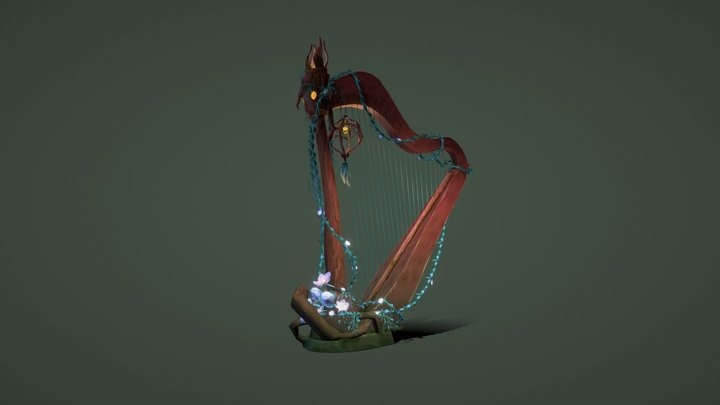 Harp 3D Model