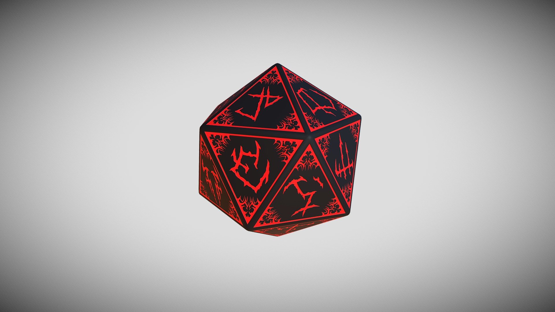 Demomathi D20 - Dungeons & Dragons Game Die - 3D model by Strange Aeon ...