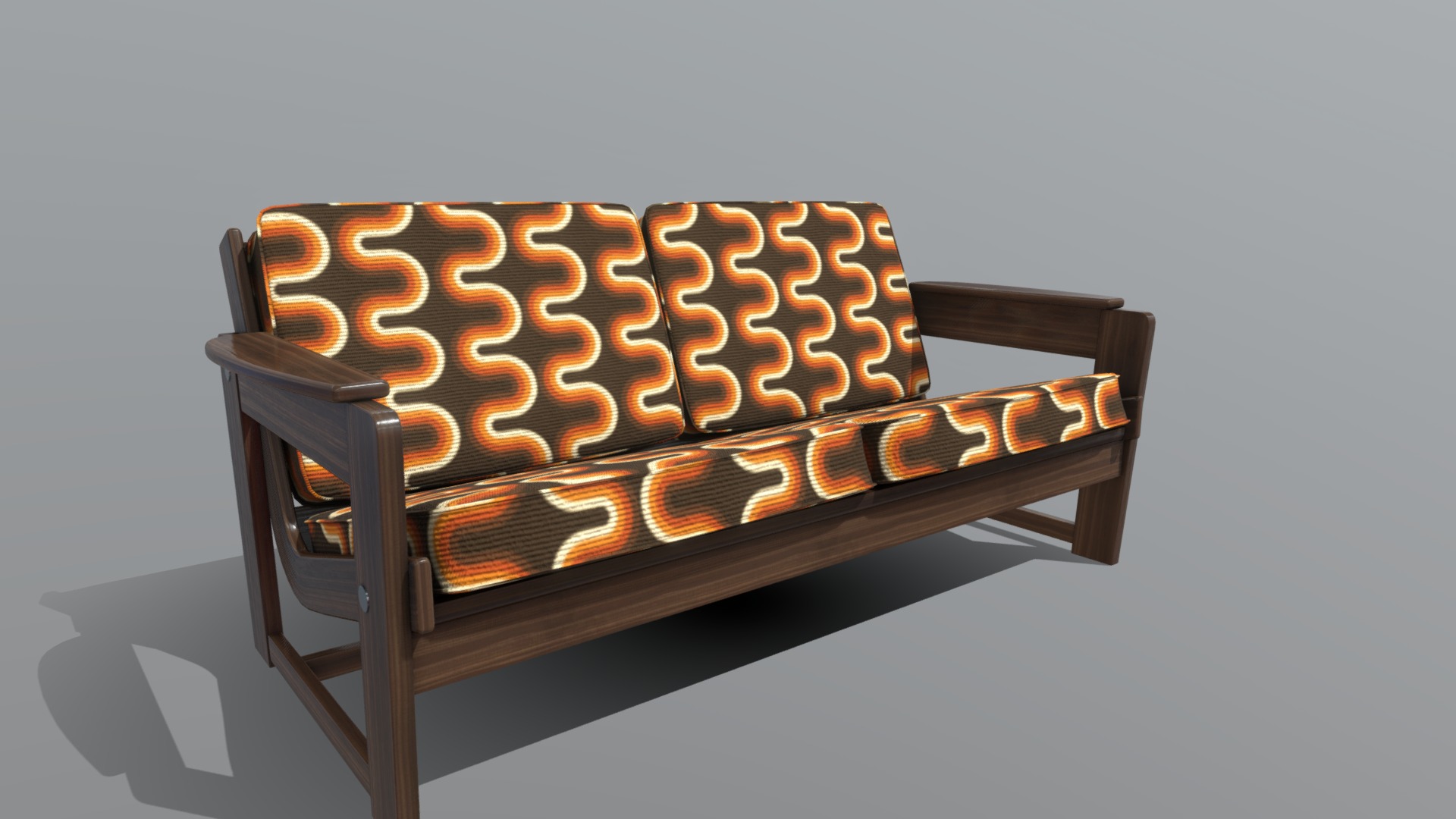 3D model Couch - This is a 3D model of the Couch. The 3D model is about a glass table with a glass top.