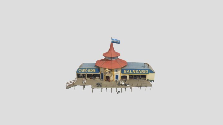 Beach Cafe-bar 3d Model Tomás Curti V2 – Gratis 3D-model STL