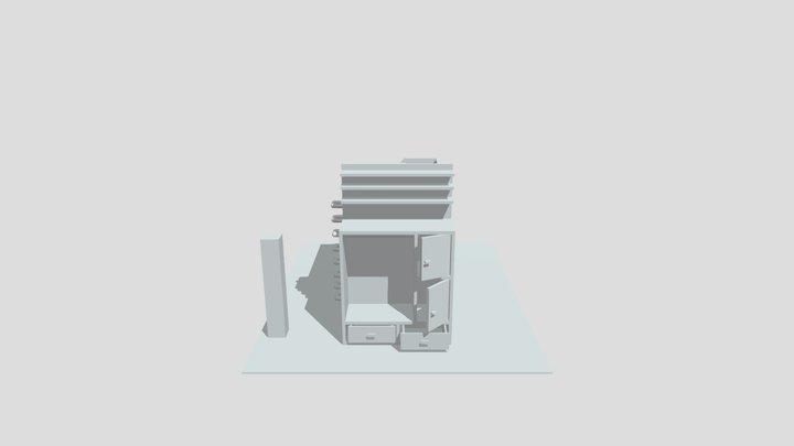 Rask Bunk Bed Loft 3D Model