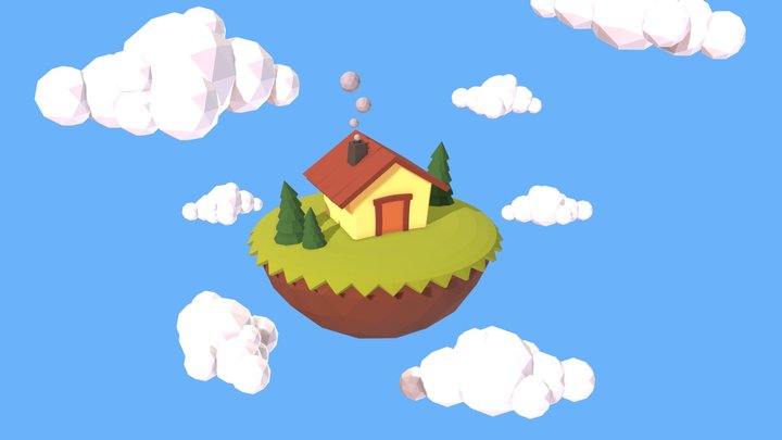 Low Poly House 🏡 3D Model