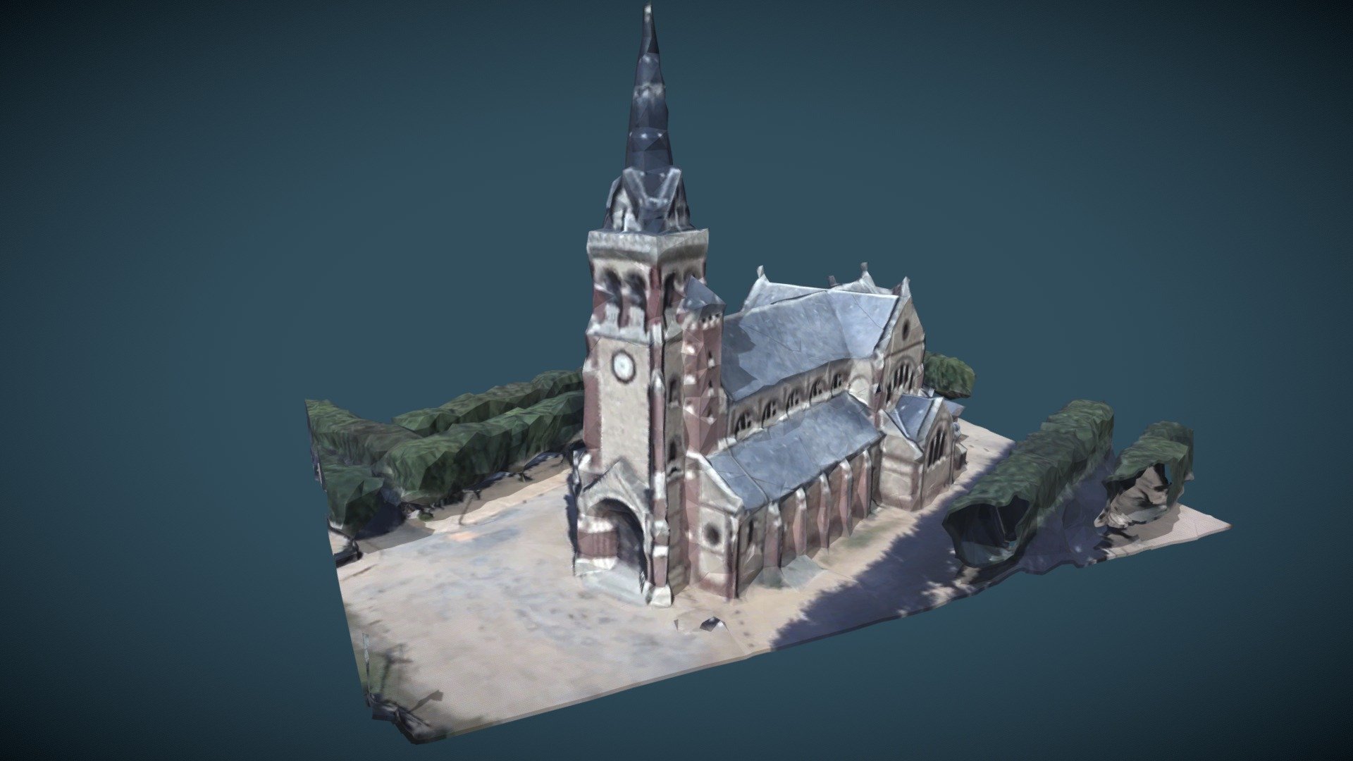 Normandy Church SaintGermain de Navarre 3D model by MarieAnais