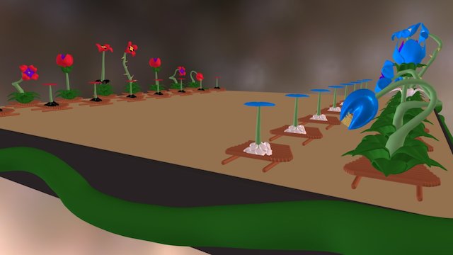 Floral Chess 3D Model