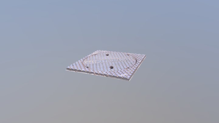 Manhole Cover (square) 3D Model