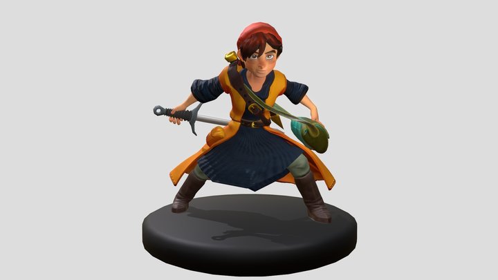 Dragonquest Hero 3D Model