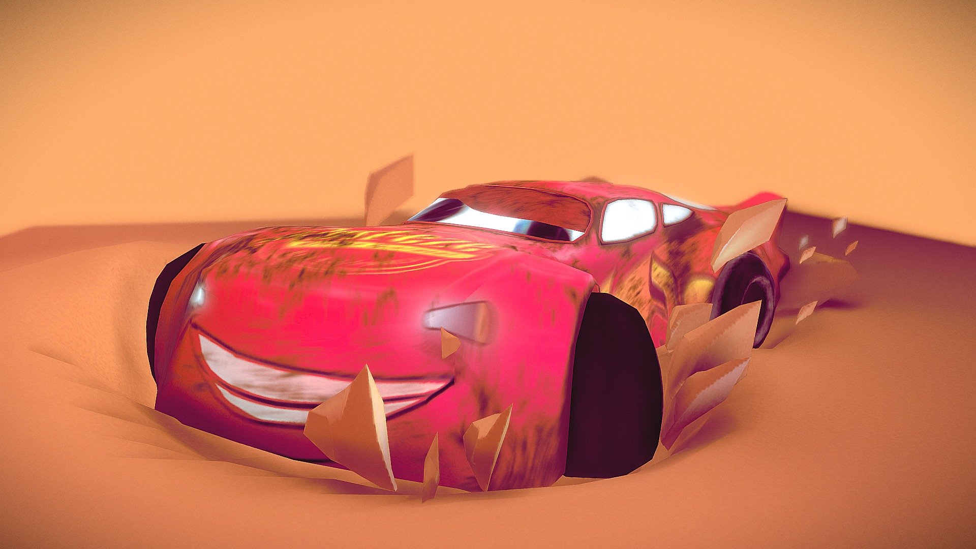 3D model Lightning McQueen 3D model VR / AR / low-poly