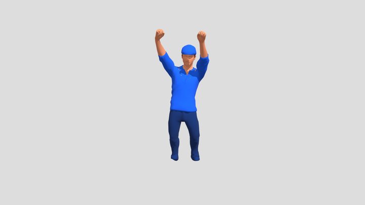 Cheering2 3D Model
