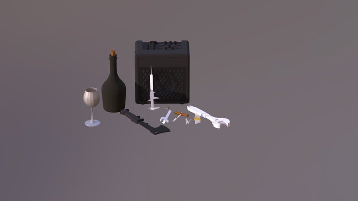 10 Items 3D Model