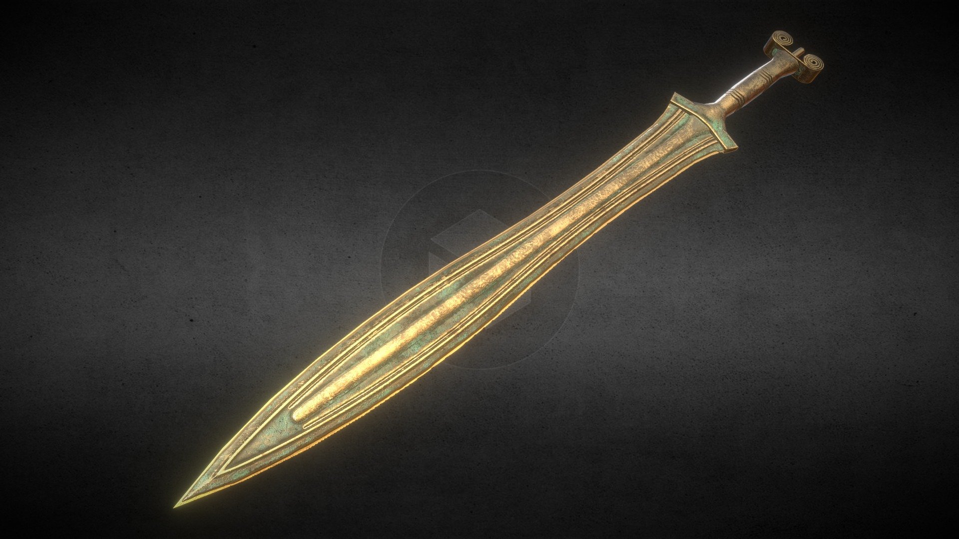 Bronze sword Download Free 3D model by filthycent [5ad1334] Sketchfab