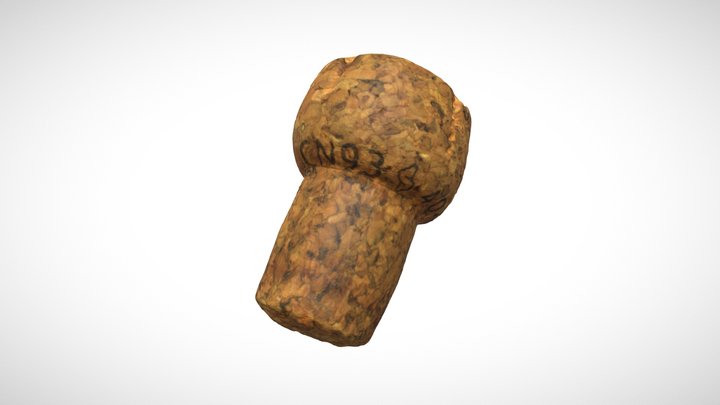 Champagne cork stopper 3D Model
