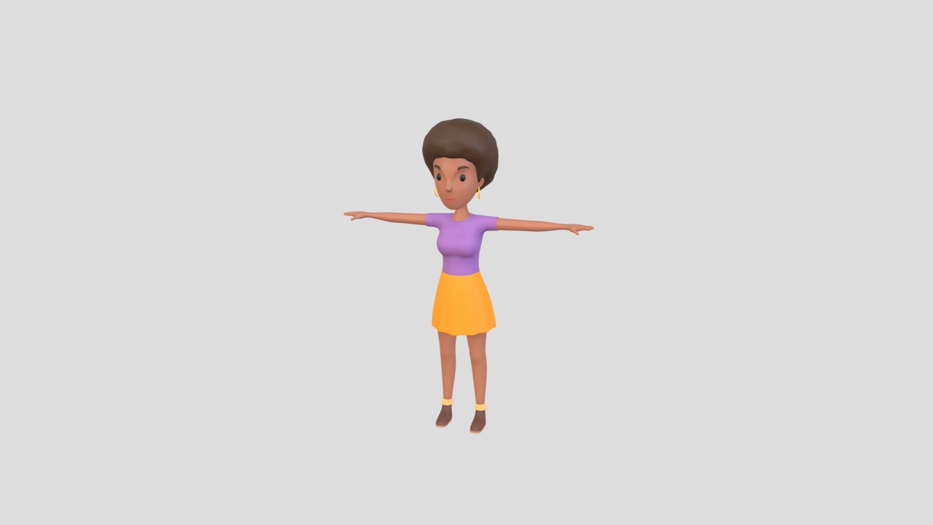 CartoonGirl033 Black Girl - Buy Royalty Free 3D model by bariacg ...