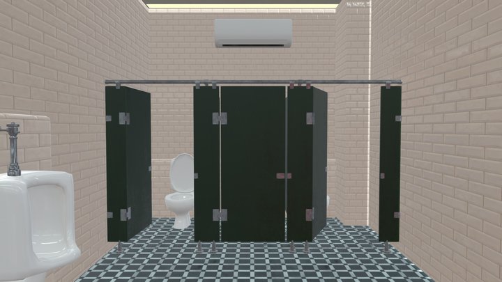 Scene Toilet Number 2 3D Model