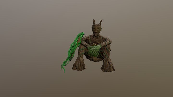 SittingwithShield 3D Model