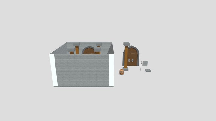 Textured Dungeon 3D Model