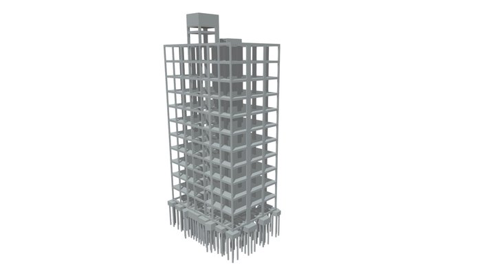Edifício 10 pav (OBJ) 3D Model