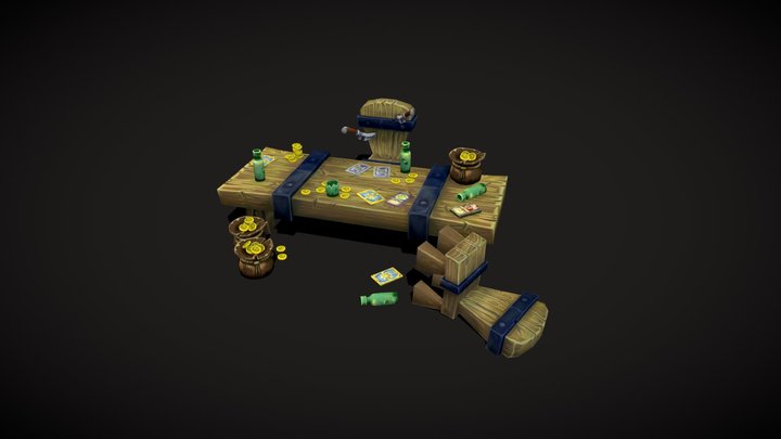Hearthstone Game Gone Wrong Environment 3D Model