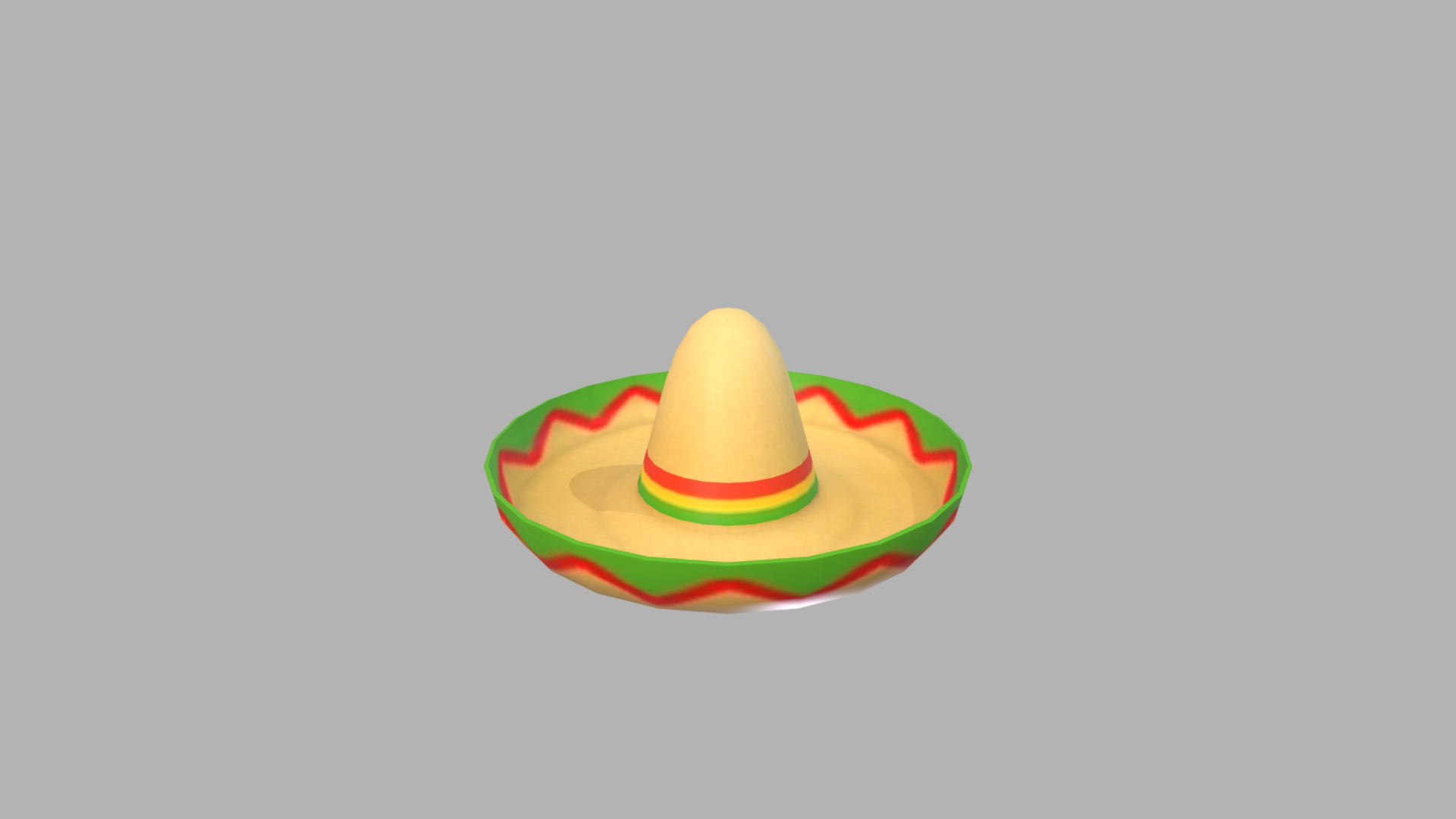 3D model Mexican Hat - This is a 3D model of the Mexican Hat. The 3D model is about logo, company name.