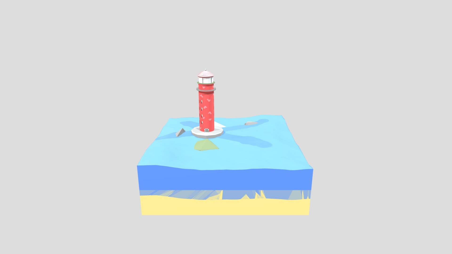 low poly lighthouse