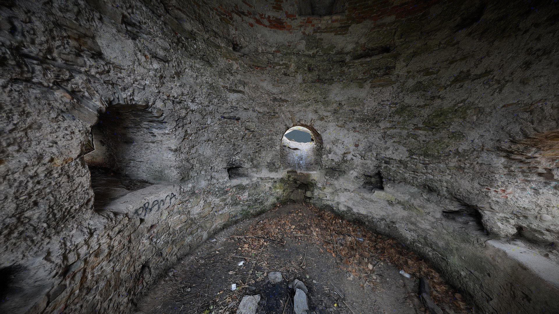 Schloss Ulmerfeld, sog. Hexenturm - Innenraum