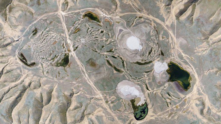 Mud volcano Mt. Karabetov, 3.08.2021. 500 m 3D Model