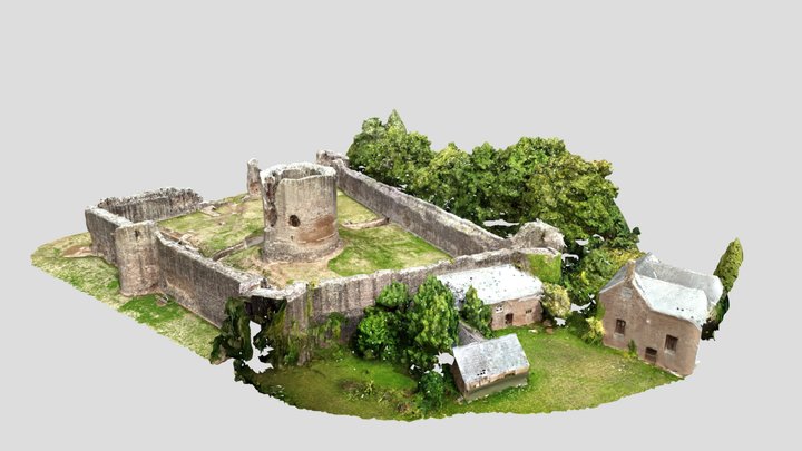 3 Castles - Skenfrith Castle 3D Model