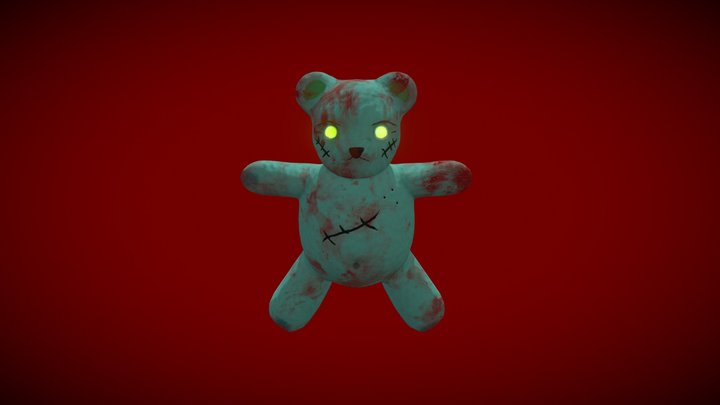 "Creepy" Teddy Bear 3D Model