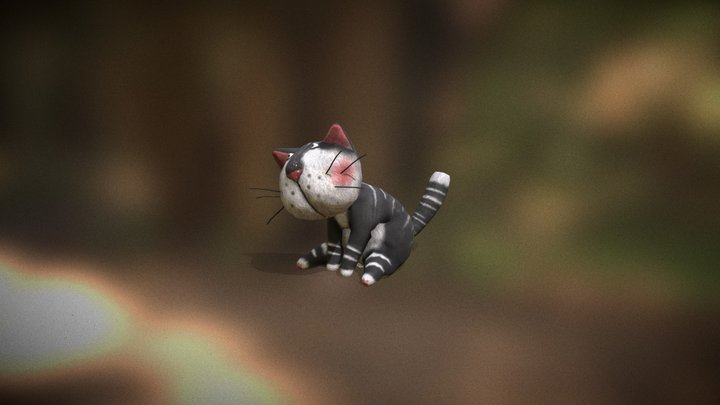 Stylized alley cat 3D Model