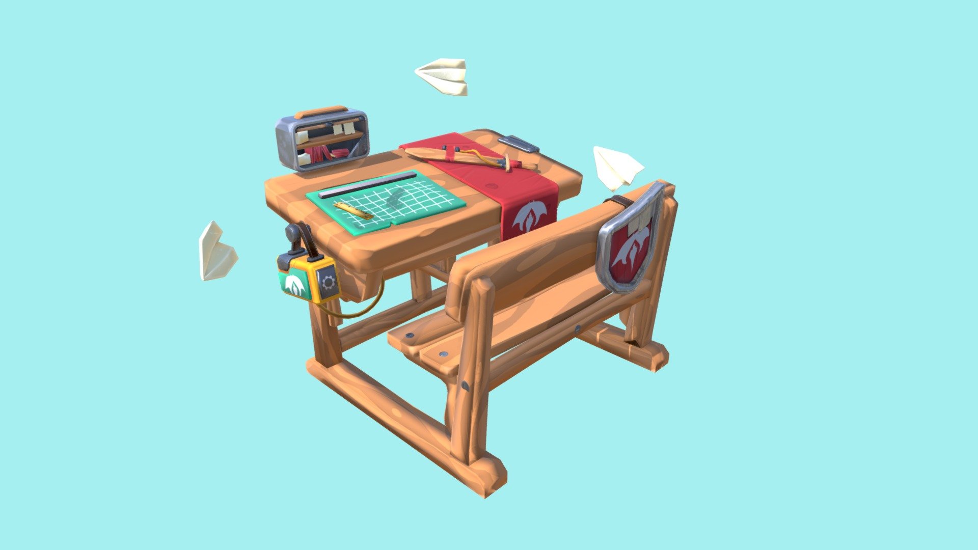 Stylized Desk Work - 3D model by Huseyin Dogan (@huseyin.dogan ...