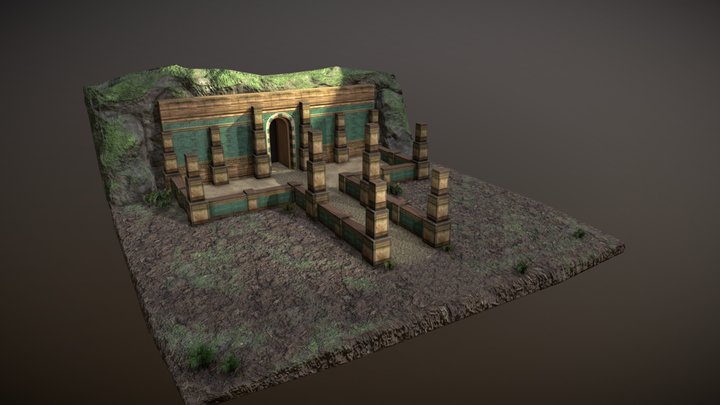 Ancient Temple Environment 3D Model