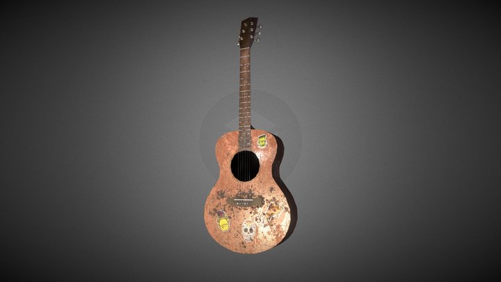 Forgotten Guitar 3D Model