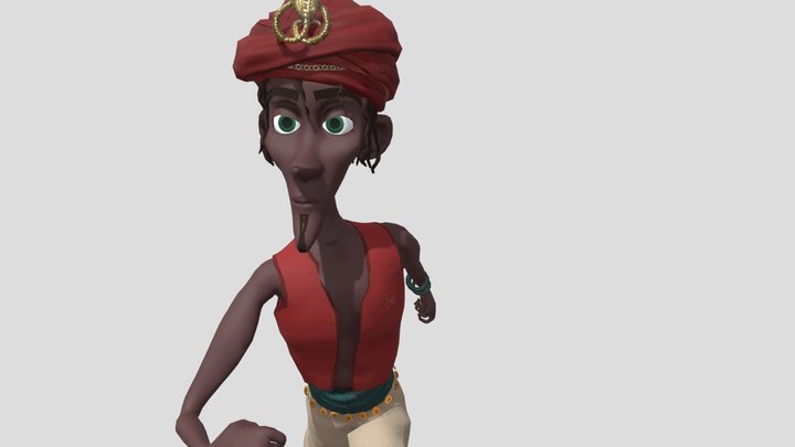 Snake's Tamer (Running on the spot animation) 3D Model