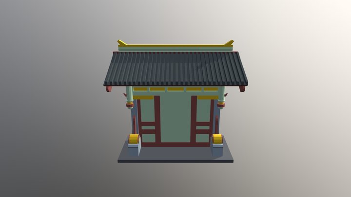 Traditional Japanese Door 3D Model