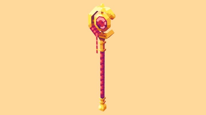 Staff / Frieren / Lowpoly wizard Staff 3D Model