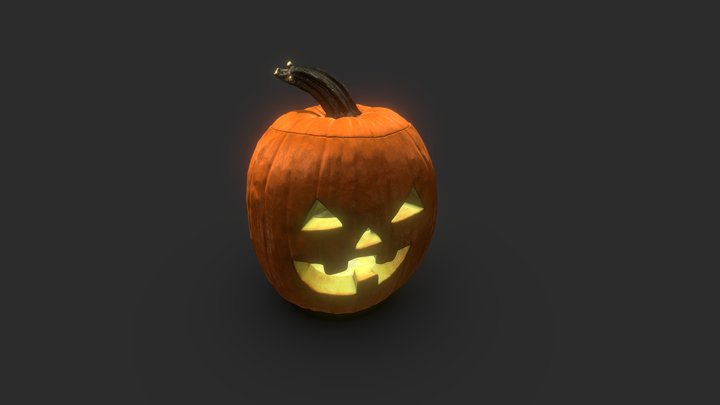 Scansione 3D di una zucca di Halloween 3D Model