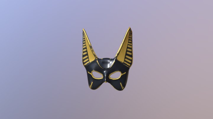 egypt cat goddess mask 3D Model