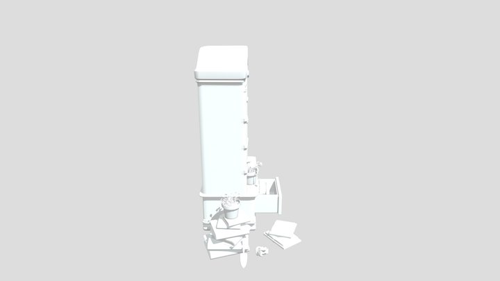 Bookshelf 3D Model