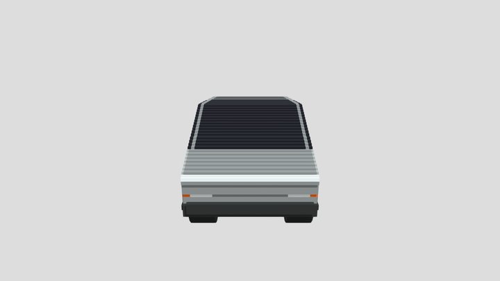 Tesla Cybertruck Voxel 3D Model