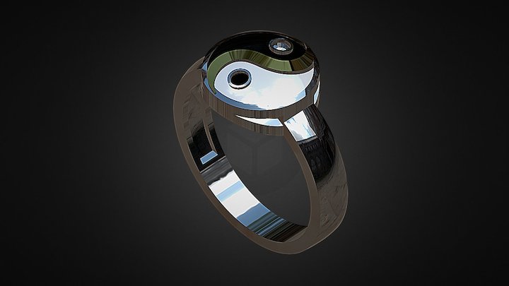 Ring "Yin Yang" 3D Model