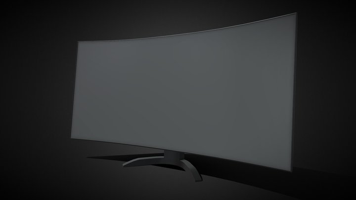 Curved Monitor 3D Model