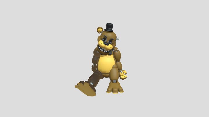 Classic Yellow Bear 3D Model